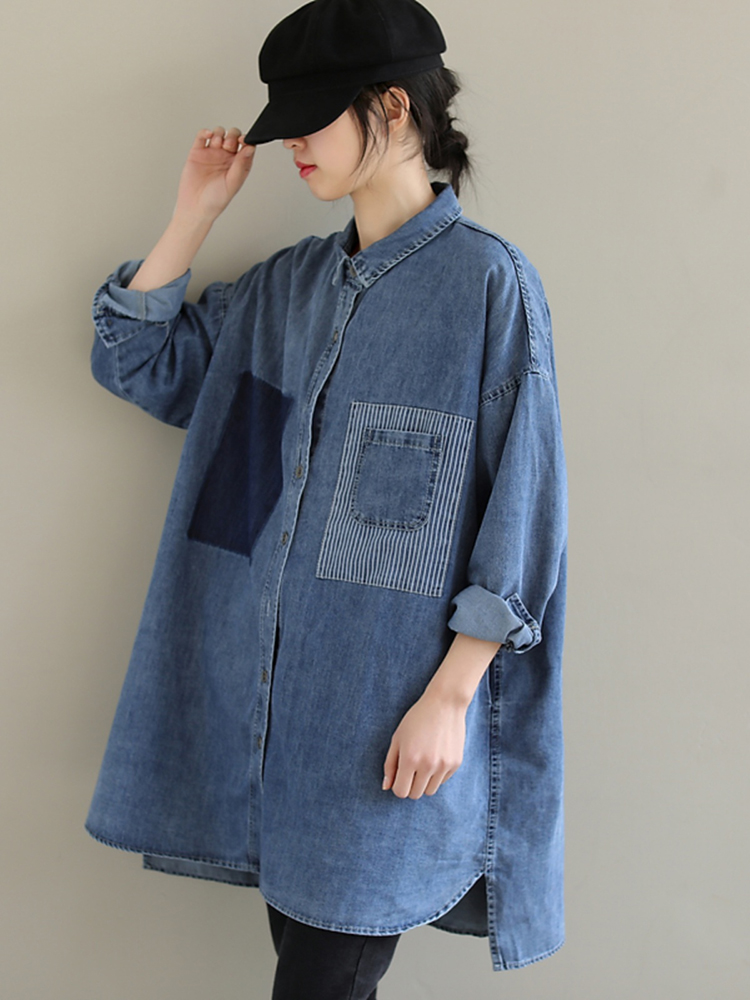 Street Fashion Korea - Spring Korean Style Denim Shirts Jackets