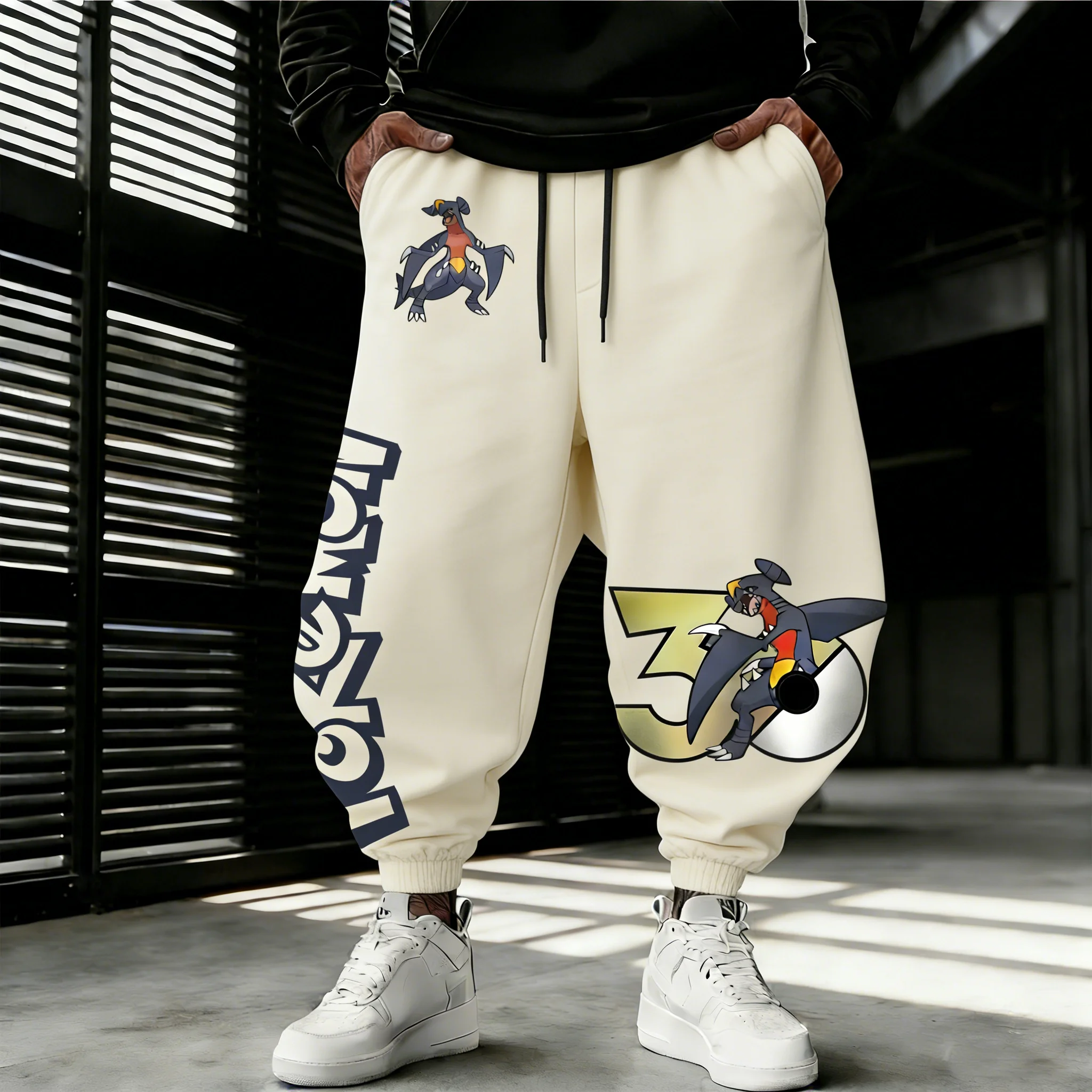 Street Fashion Of Japan - Pokemon 30th Anniversary Garchomp Printed Cotton
