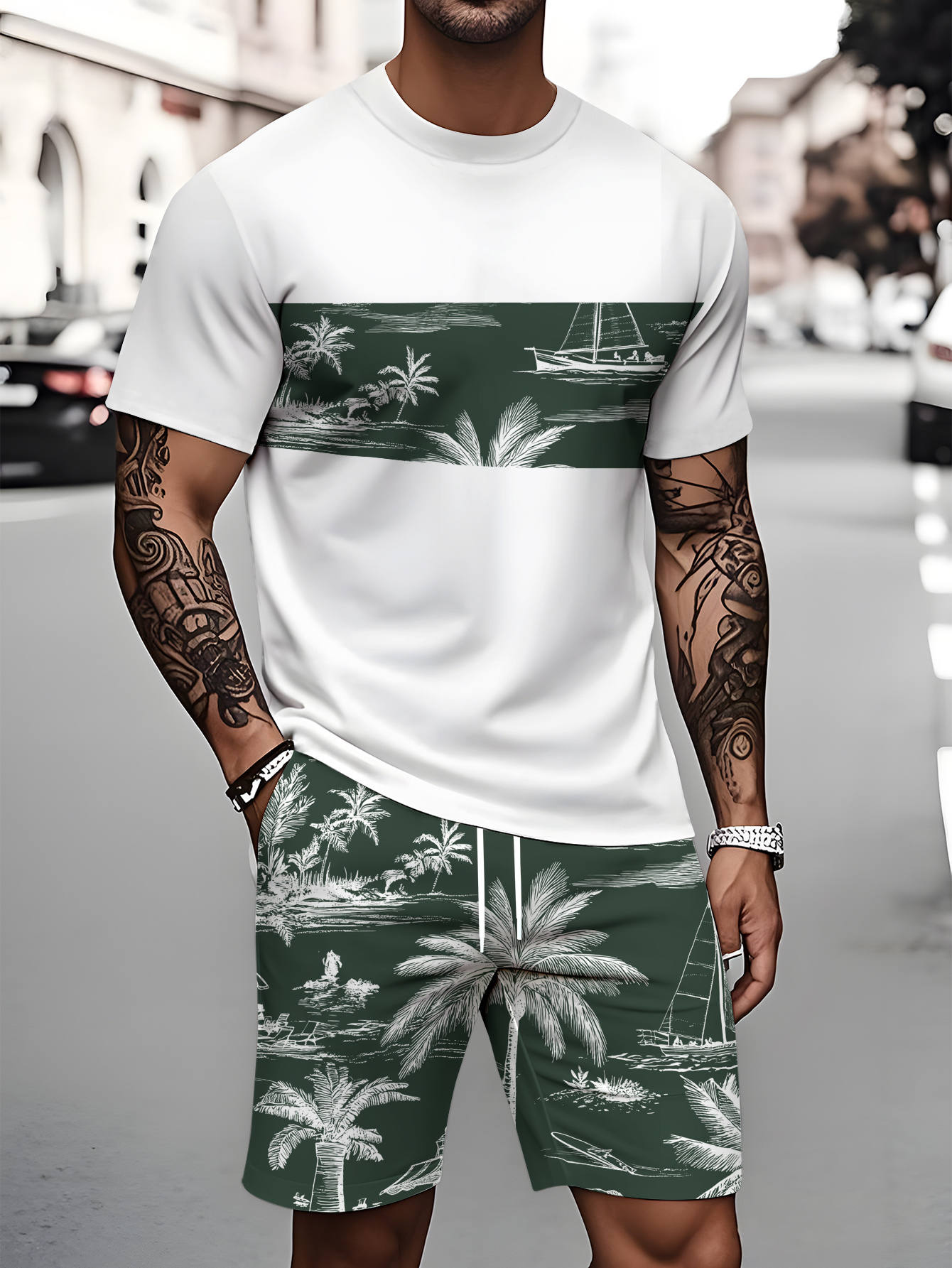 Street Fashion Male - 2026 Summer Fashion T-Shirt and Shorts