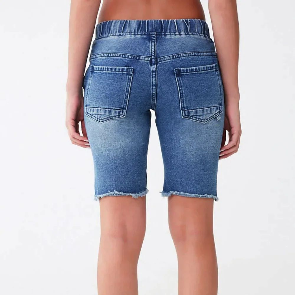 Street Fashion Denim - Retro Middle Waist Straight Simple Denim