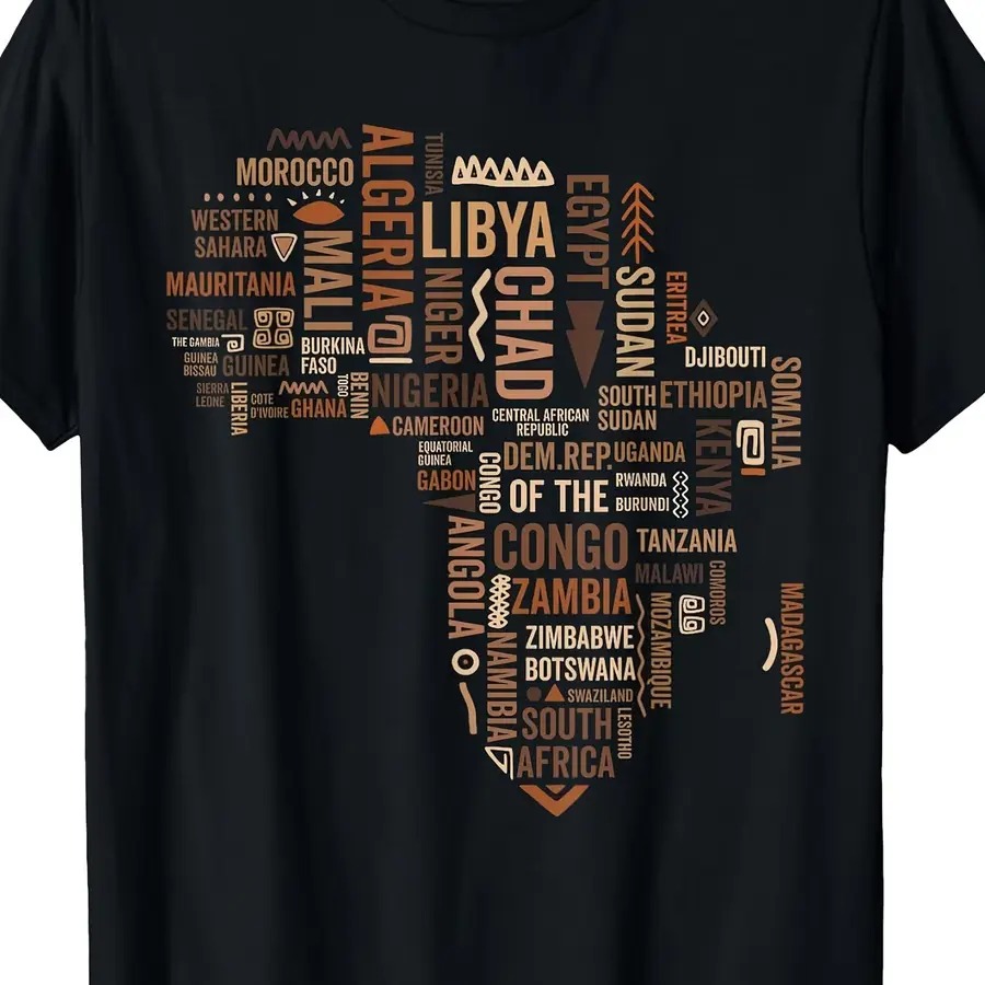 Africa Map Countries Black His – Street Fashion History recenzja i cena