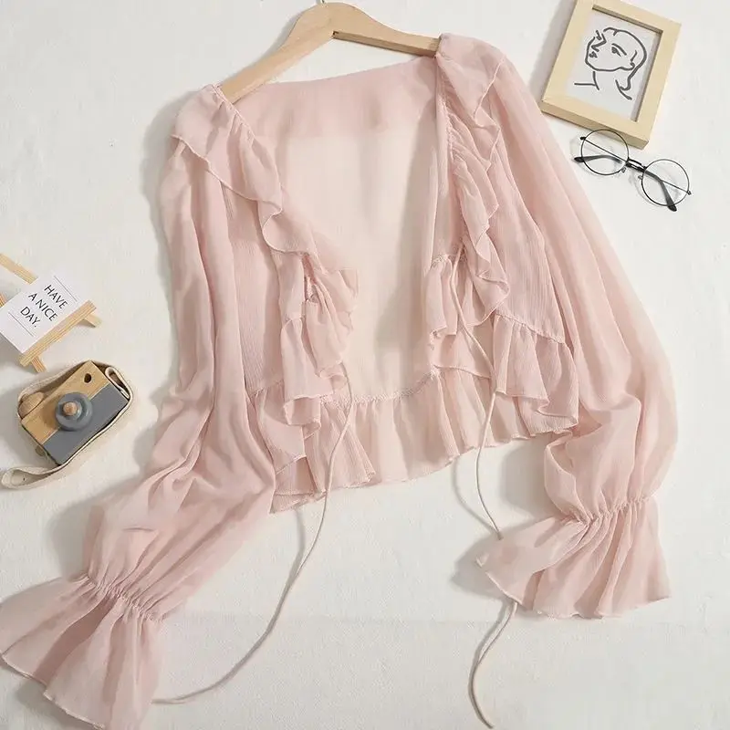 Blouses Women Lace-up Summer N – Street Fashion Korea recenzja i cena