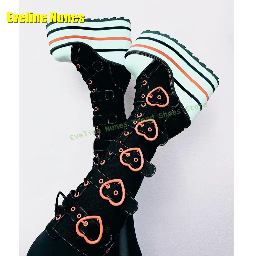 Heart Shaped Buckle Platform B – Street Fashion Trend 2025 recenzja i cena