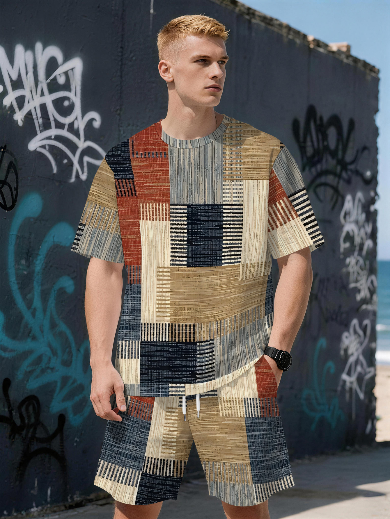 2026 Summer New Men's Short-Sl – Street Fashion Summer 2026 recenzja i cena