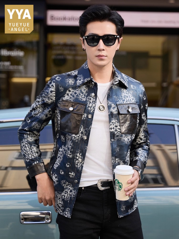 Luxury New Fashion Floral Prin – Street Fashion Jacket Men recenzja i cena
