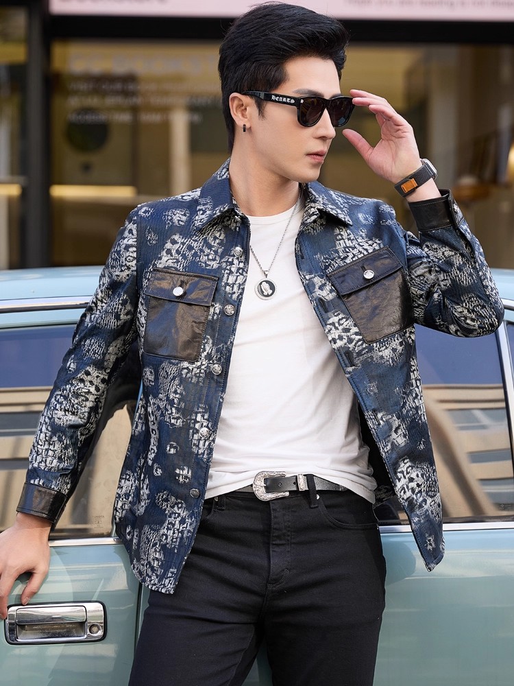 Luxury New Fashion Floral Prin – Street Fashion Jacket Men recenzja i cena