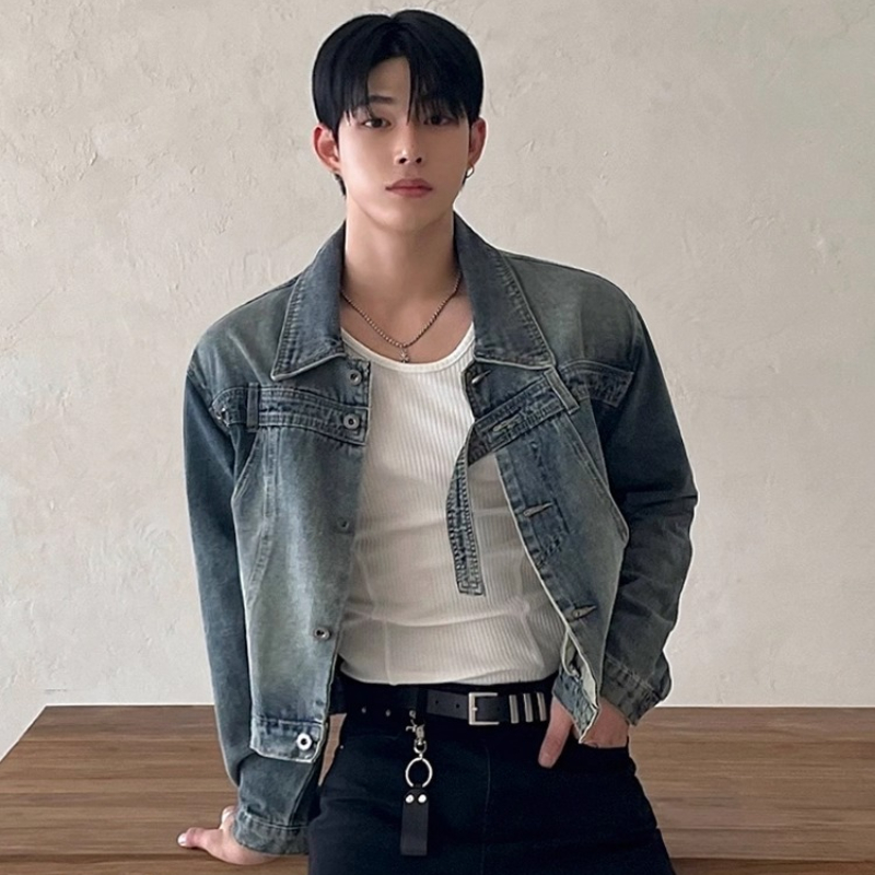 Fashion Retro Denim Jackets Me – Street Fashion Jacket Men recenzja i cena