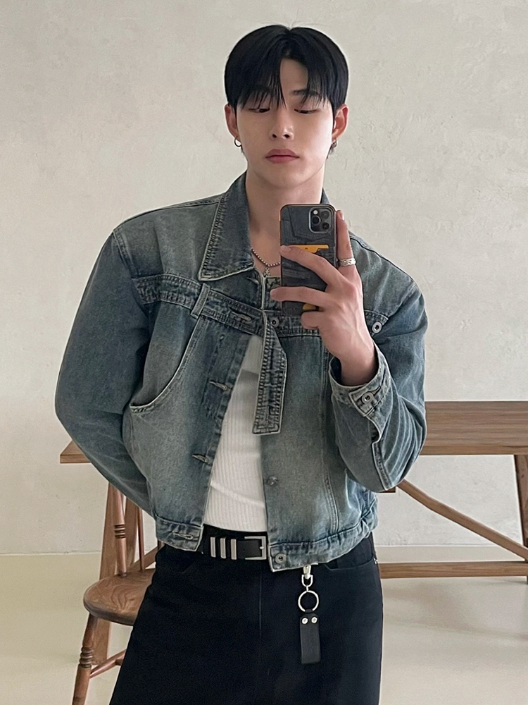 Fashion Retro Denim Jackets Me – Street Fashion Jacket Men recenzja i cena
