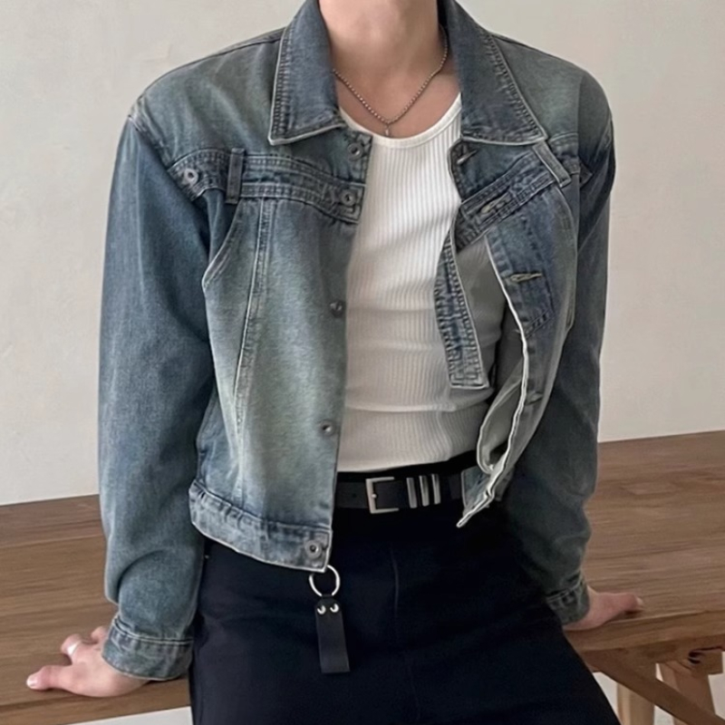 Fashion Retro Denim Jackets Me – Street Fashion Jacket Men recenzja i cena