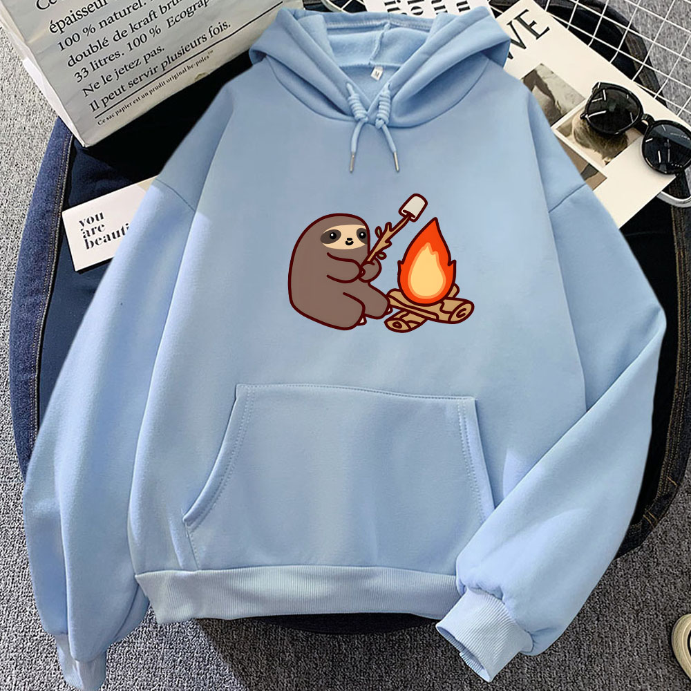 Sloth Kawaii Women Loose Stree – Oversized Crewneck Fleece recenzja i cena