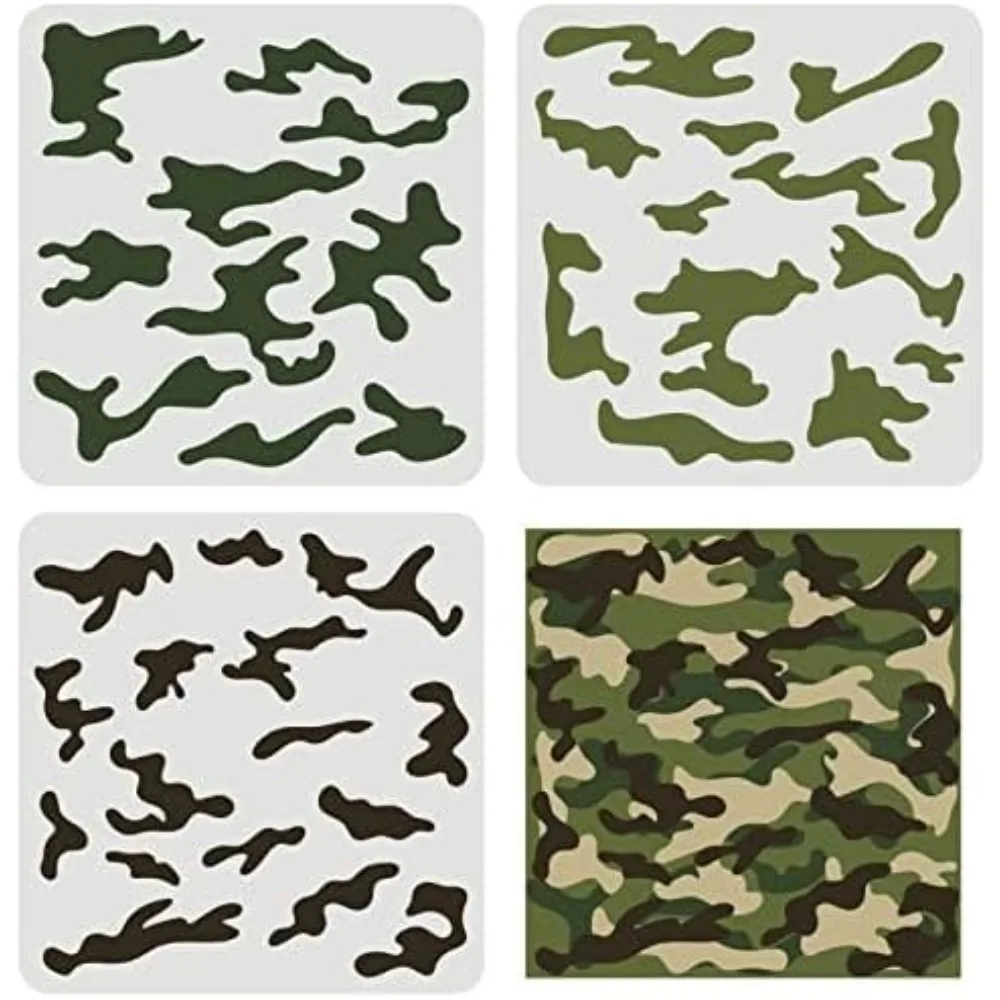 3 pcs Camo Stencil Kit 11.8x11 – Camo Pattern Set recenzja i cena