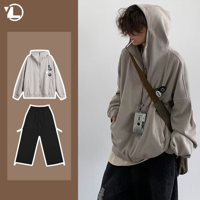 Autumn College Casual Set Men  – Street Fashion Jacket Men recenzja i cena