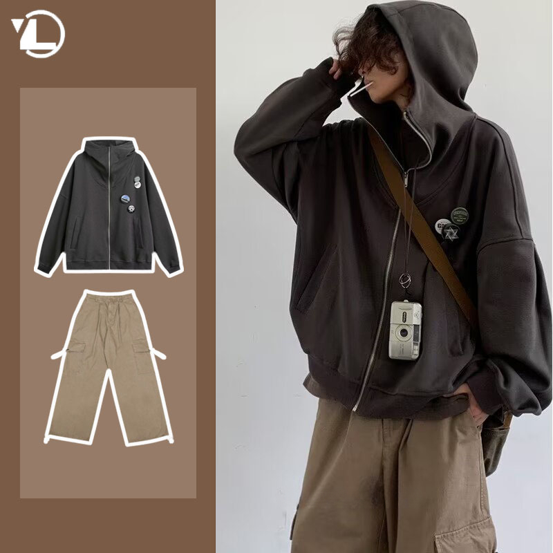 Autumn College Casual Set Men  – Street Fashion Jacket Men recenzja i cena