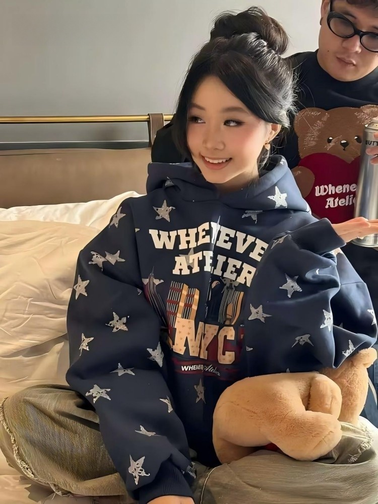 Women's Oversized Hoodie Sweat – Oversized Crewneck Fleece recenzja i cena