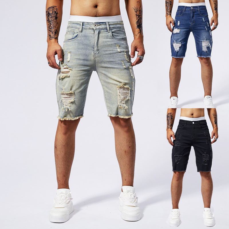 2025 Summer New Men's Ripped D – Street Fashion Brand recenzja i cena
