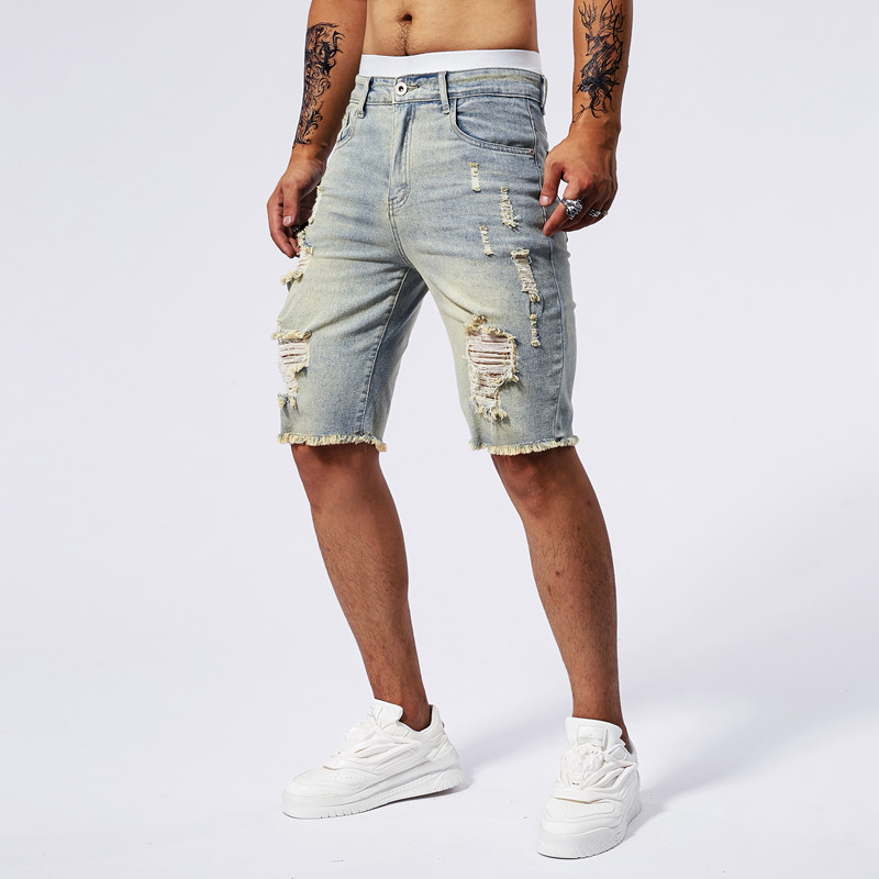 2025 Summer New Men's Ripped D – Street Fashion Brand recenzja i cena