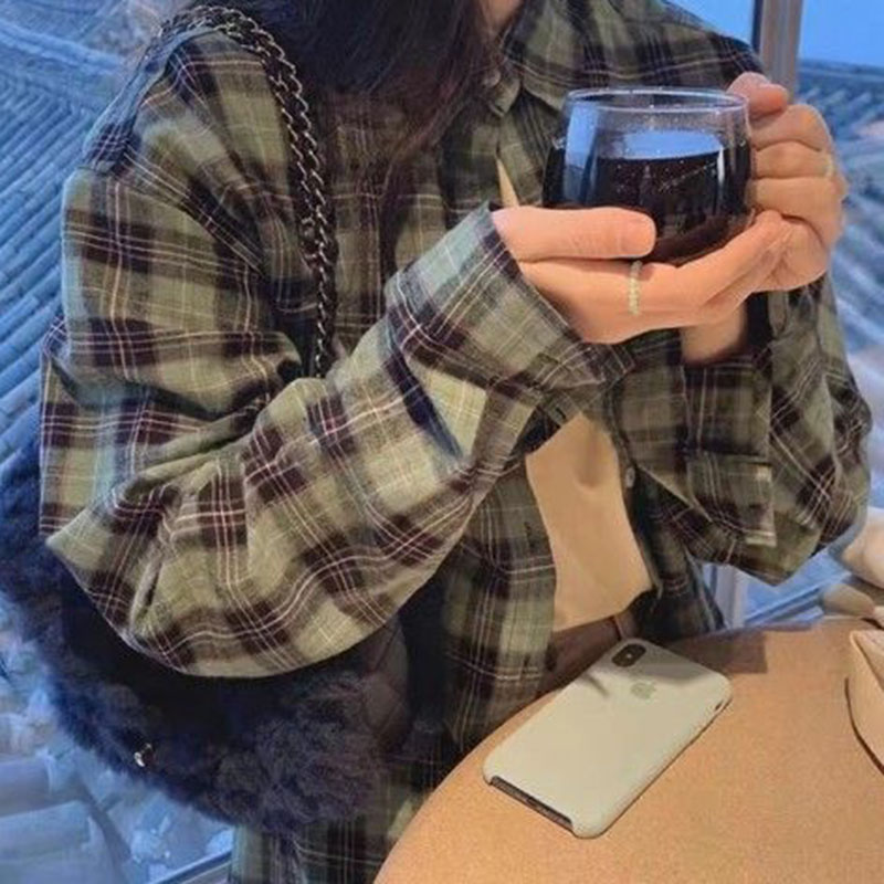ZOCI Pink Plaid Blouses for Wo – Street Fashion Korea recenzja i cena