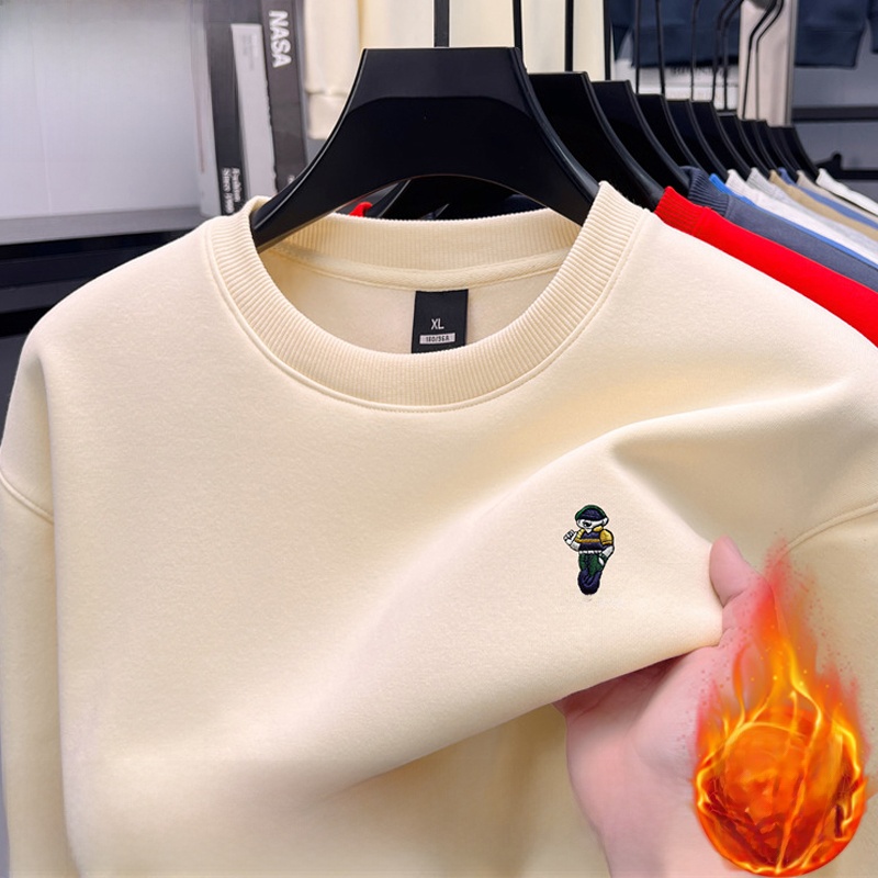 Thickened Fleece Long Sleeve C – Oversized Crewneck Fleece recenzja i cena