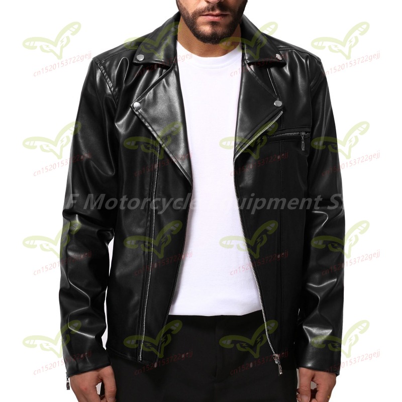 Men's Motorcycle Jacket Black  – Street Fashion Jacket Men recenzja i cena
