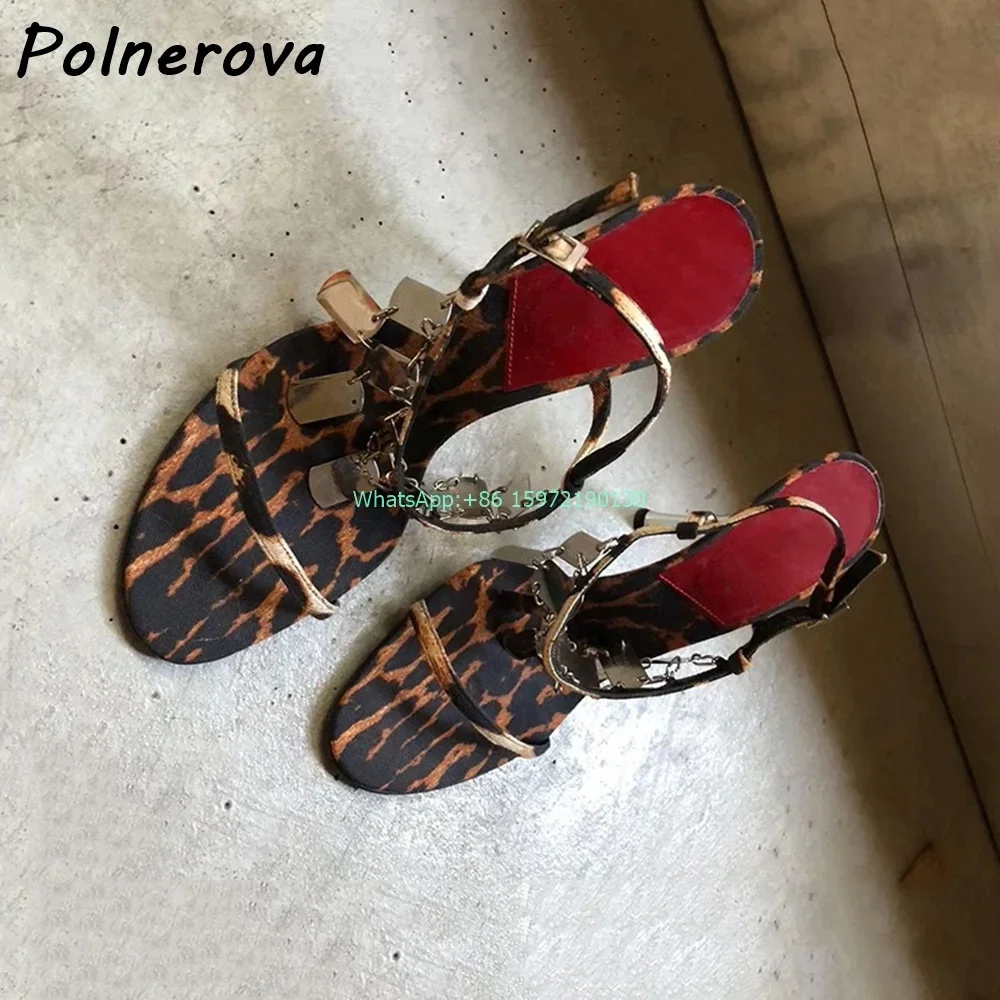 Leopard Metal Fringe Sandals R – Street Fashion Runway recenzja i cena