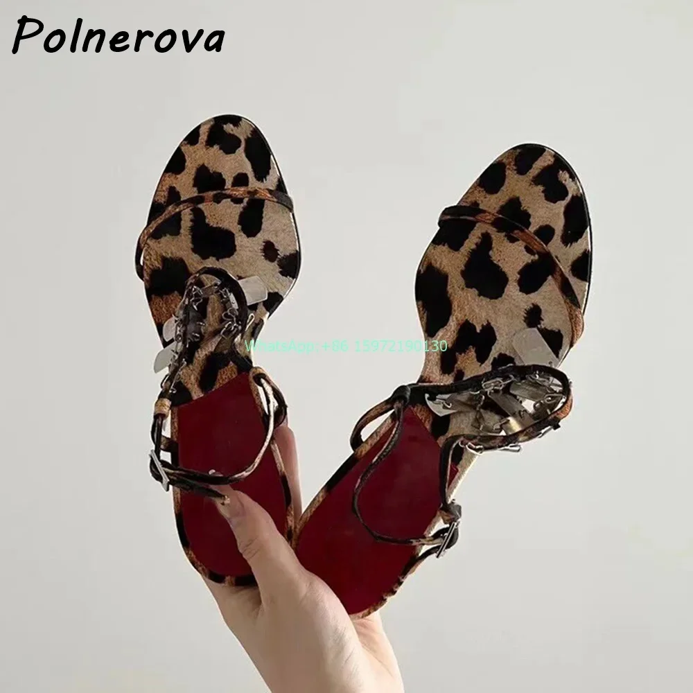 Leopard Metal Fringe Sandals R – Street Fashion Runway recenzja i cena