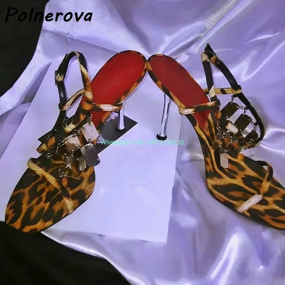 Leopard Metal Fringe Sandals R – Street Fashion Runway recenzja i cena