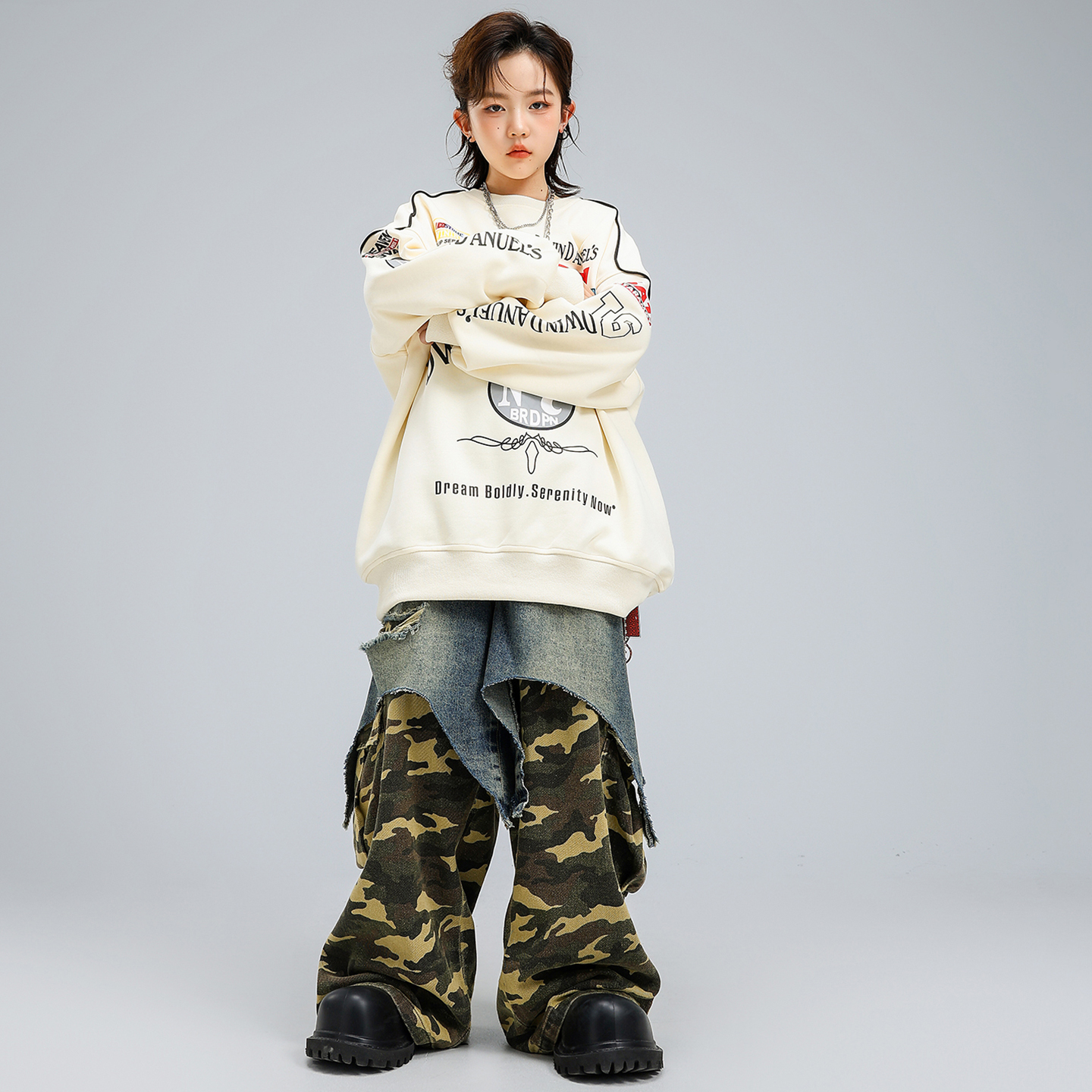 Hip Hop Boys Loose Shirt Camo  – Camo Pattern Set recenzja i cena