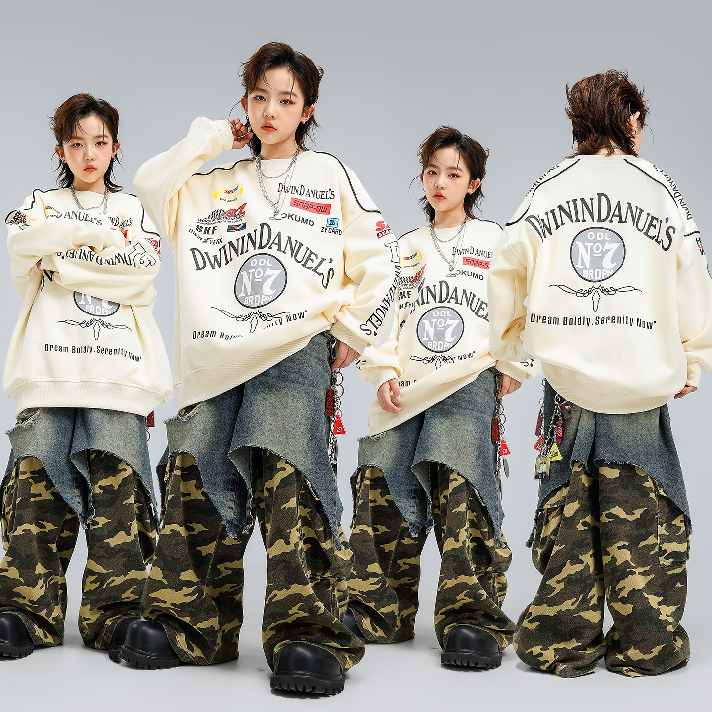 Hip Hop Boys Loose Shirt Camo  – Camo Pattern Set recenzja i cena
