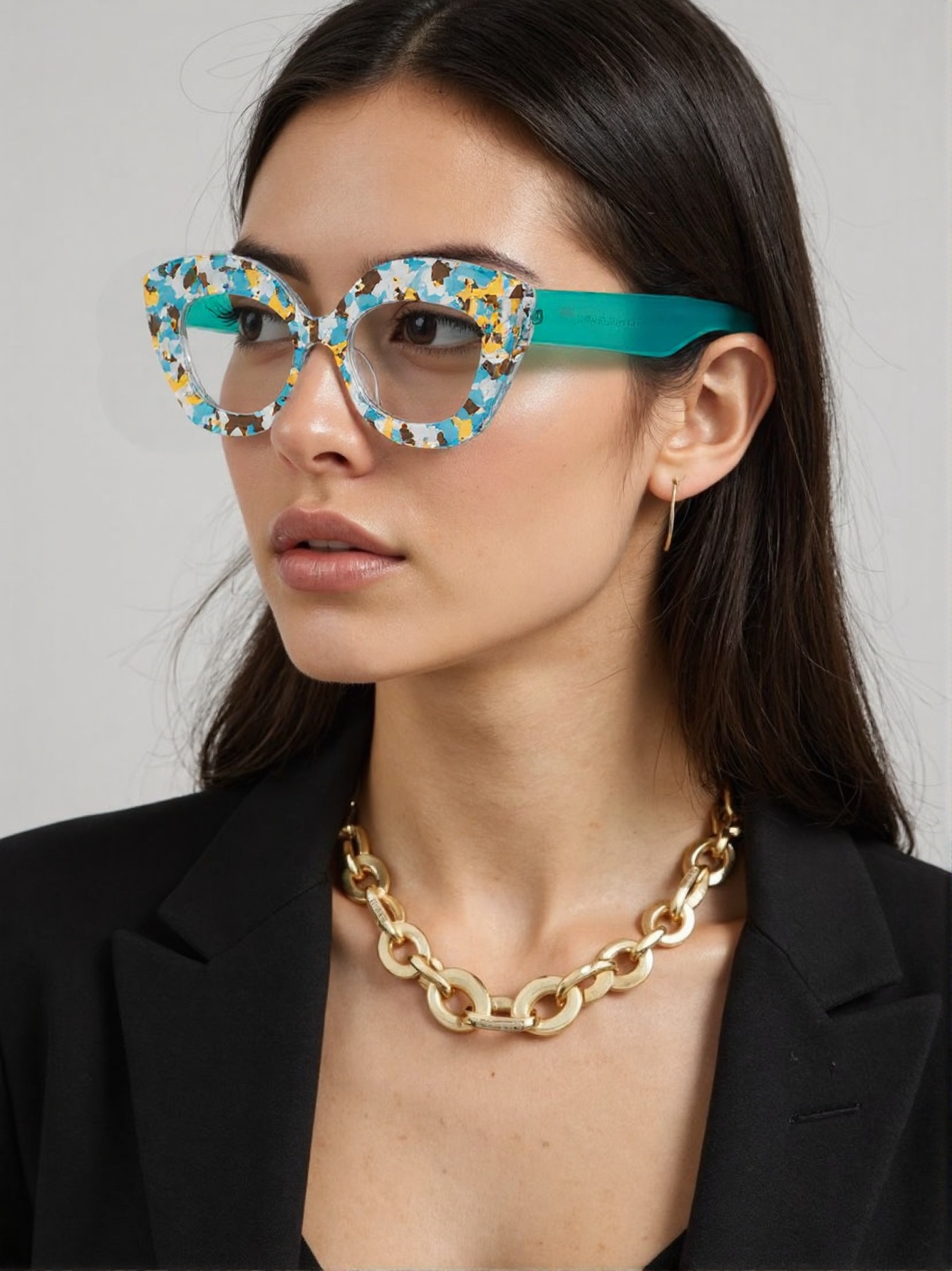 Large Frame Cat-Eye Floral Gla – Street Fashion Runway recenzja i cena