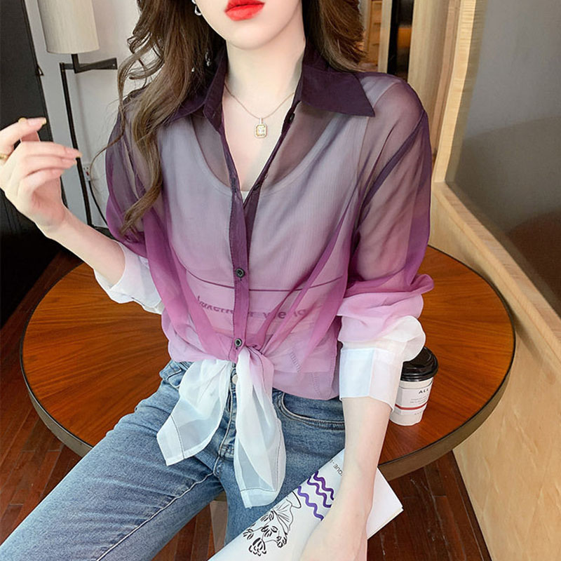 Fashion Gradient Color Chiffon – Street Fashion Korea recenzja i cena