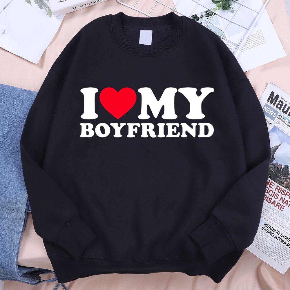 I Love My Boyfriend Letter Pri – Oversized Crewneck Fleece recenzja i cena