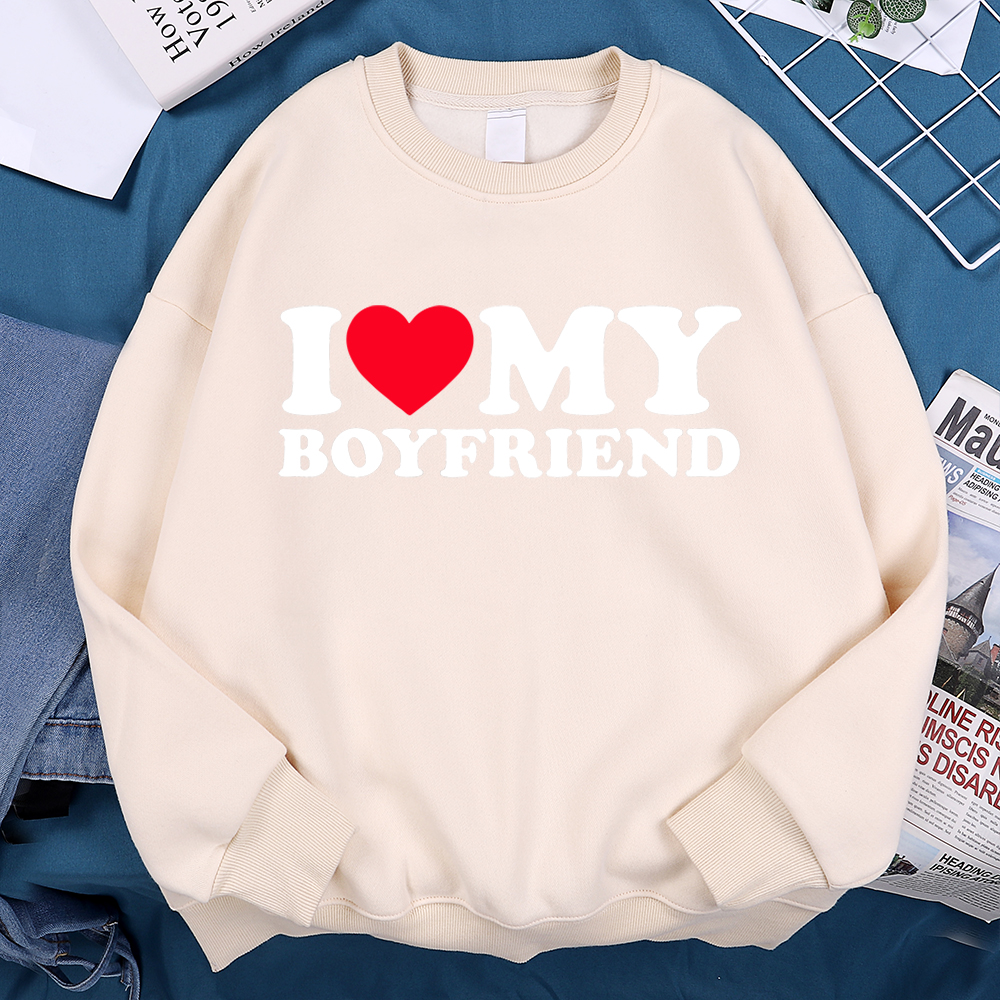 I Love My Boyfriend Letter Pri – Oversized Crewneck Fleece recenzja i cena
