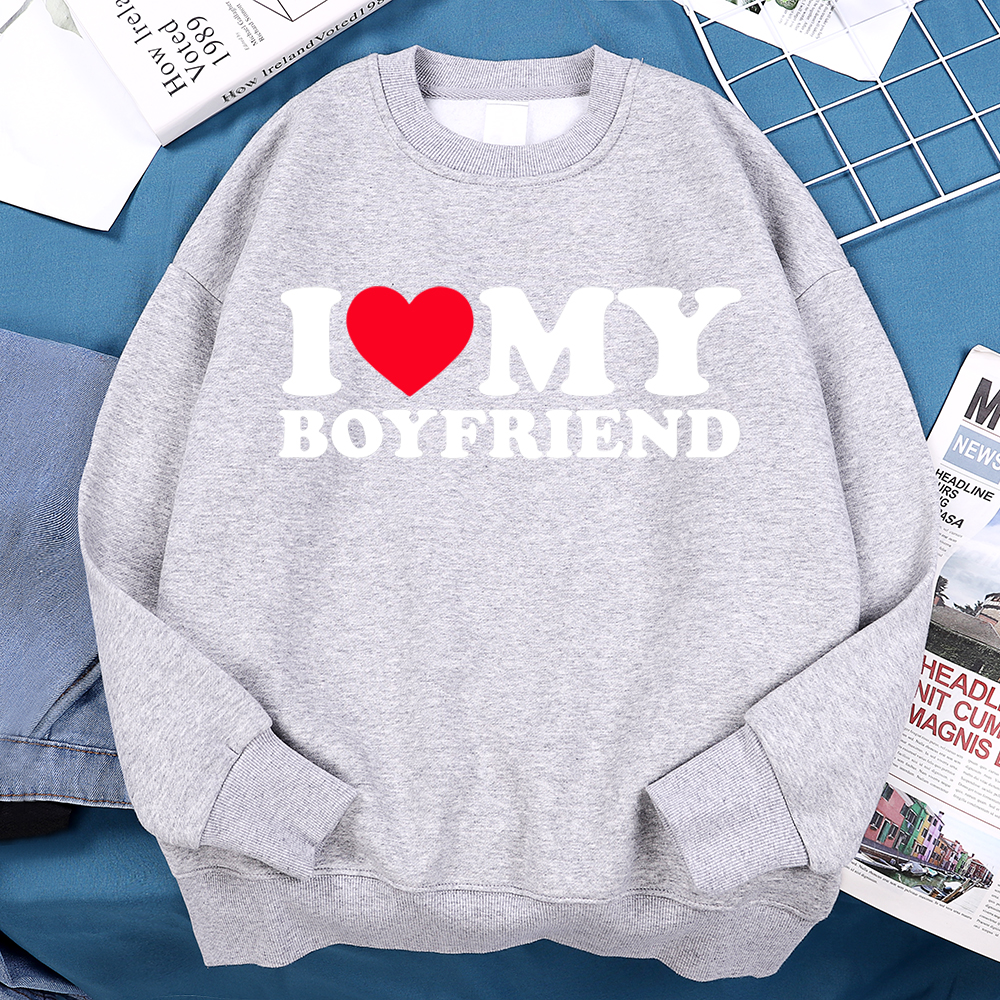 I Love My Boyfriend Letter Pri – Oversized Crewneck Fleece recenzja i cena
