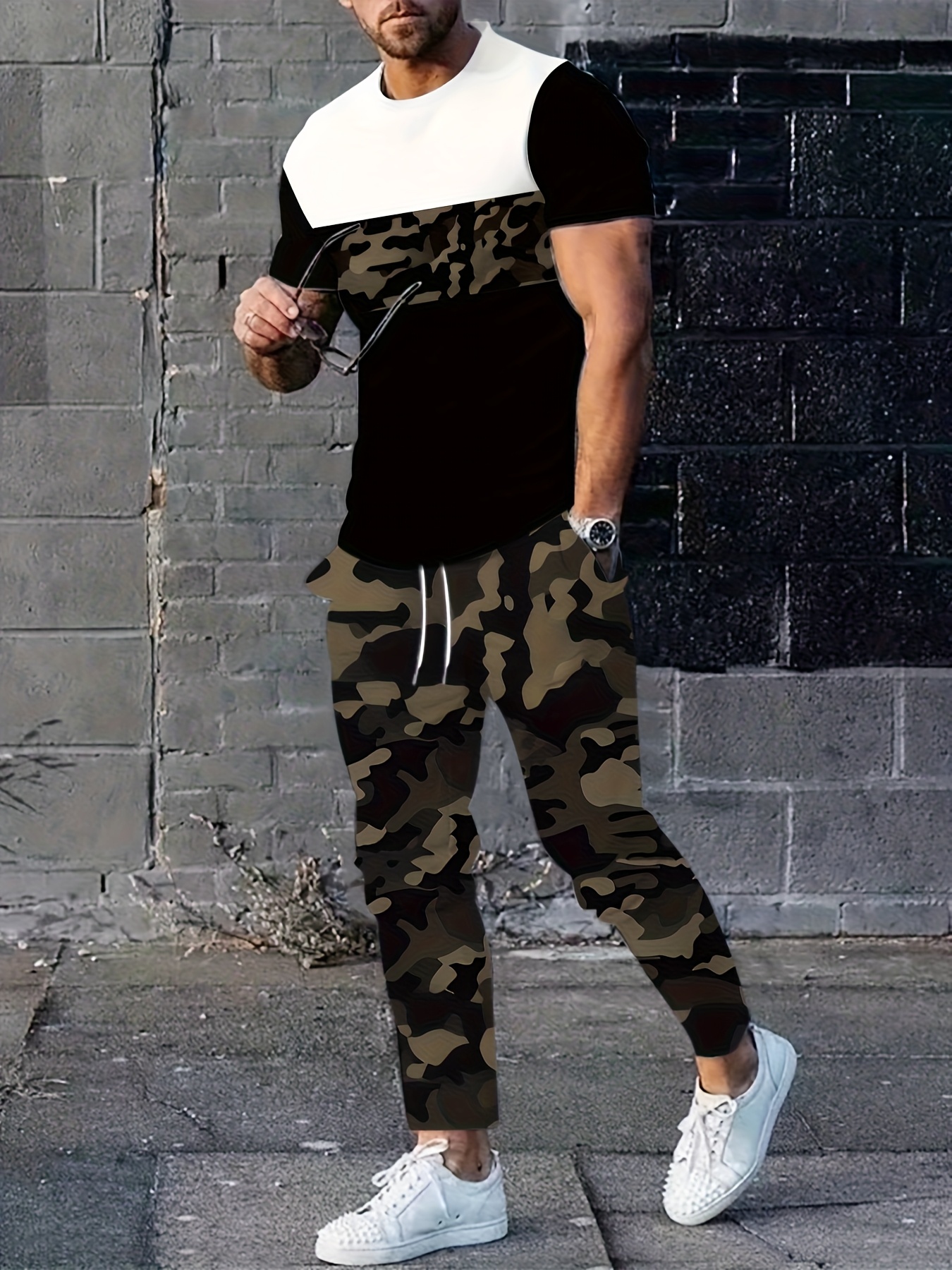 2026 Summer New Men's Short-Sl – Camo Pattern Set recenzja i cena