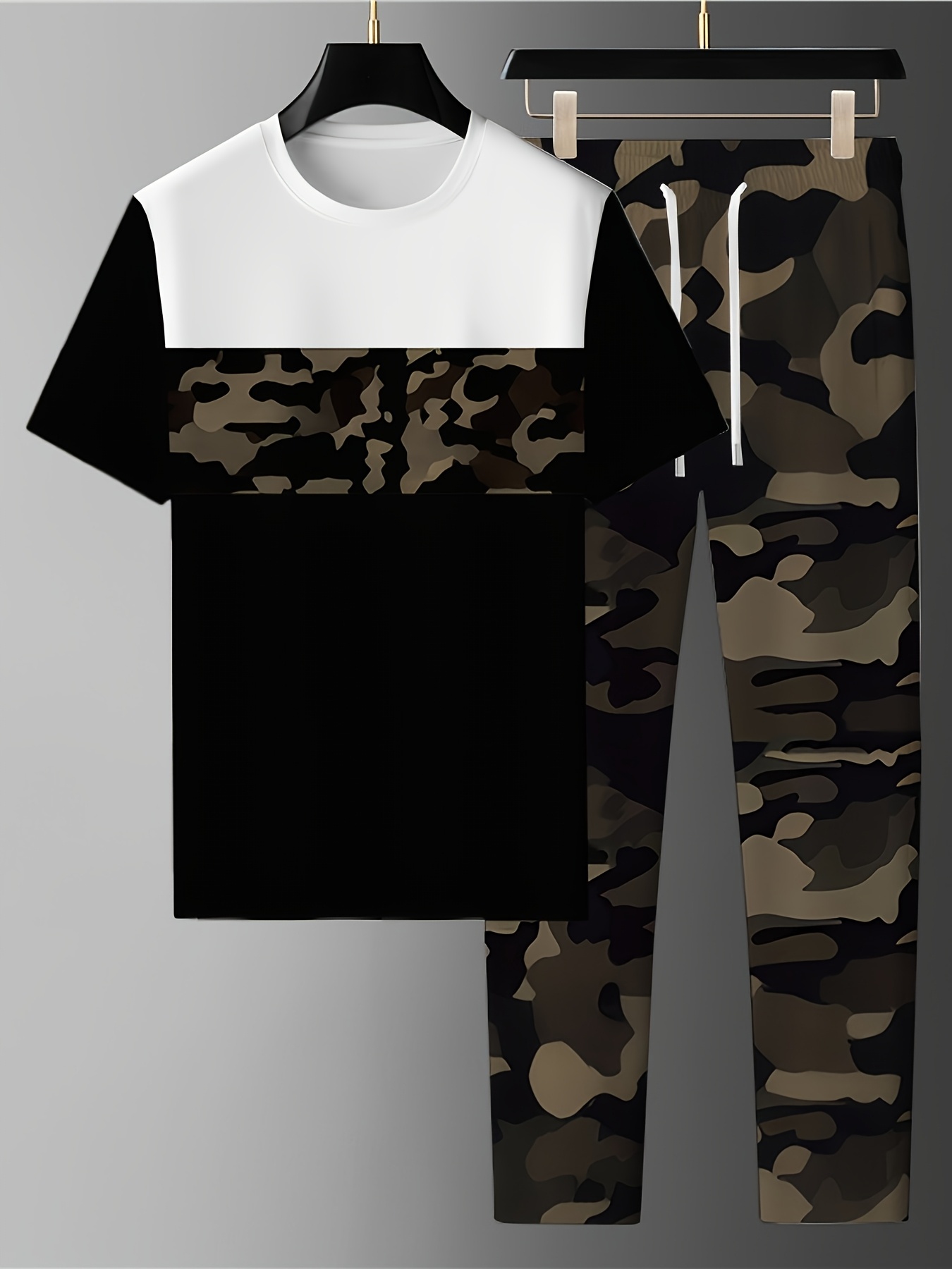 2026 Summer New Men's Short-Sl – Camo Pattern Set recenzja i cena