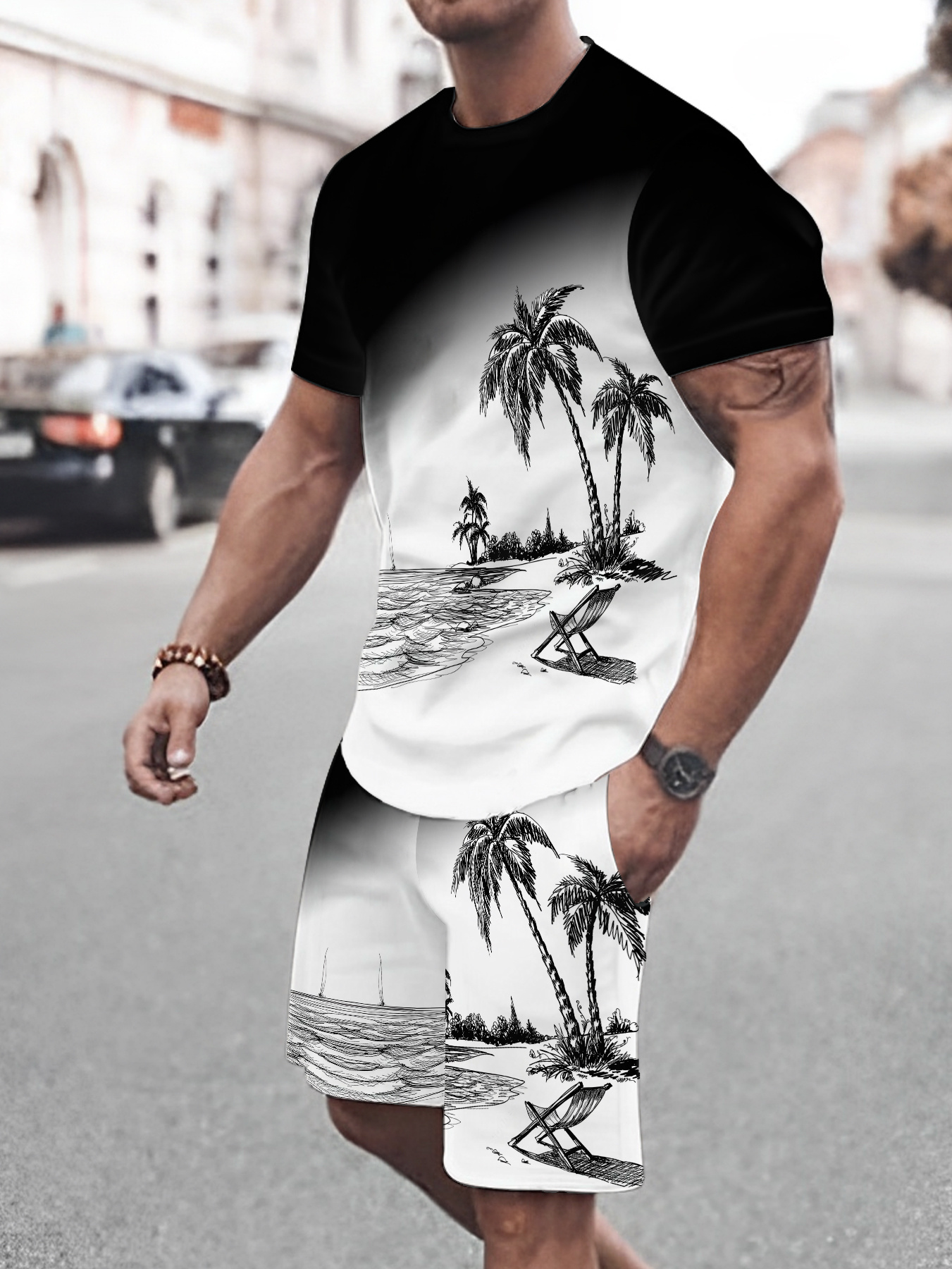 2026 Summer New Men's Short-Sl – Street Fashion Summer 2026 recenzja i cena
