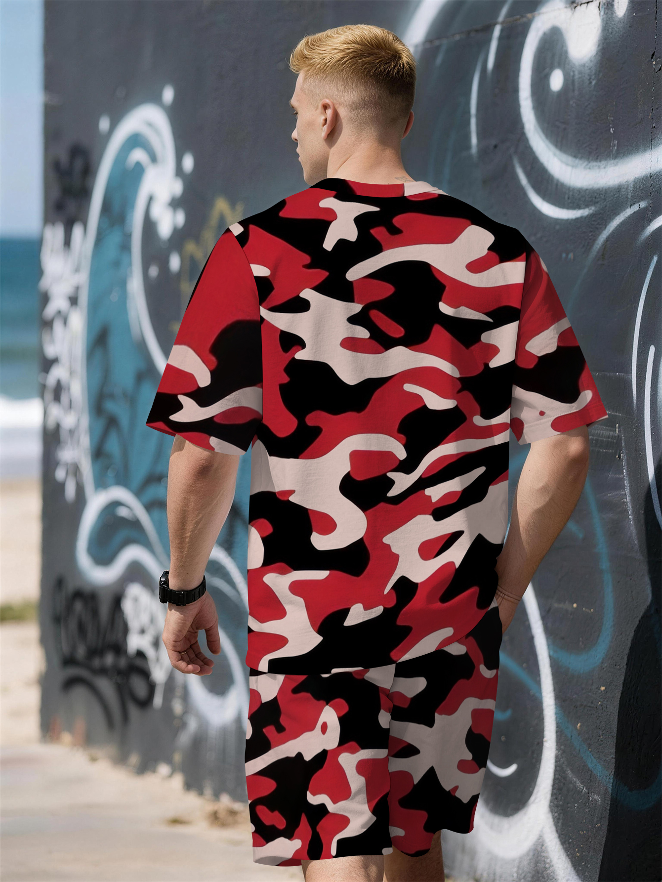 2026 Summer New Men's Short-Sl – Camo Pattern Set recenzja i cena