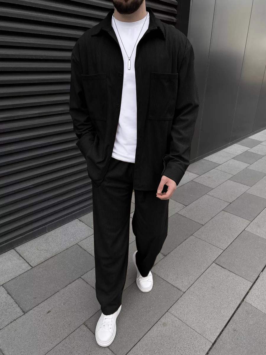 Men's corduroy two-piece outfi – Street Fashion Male recenzja i cena