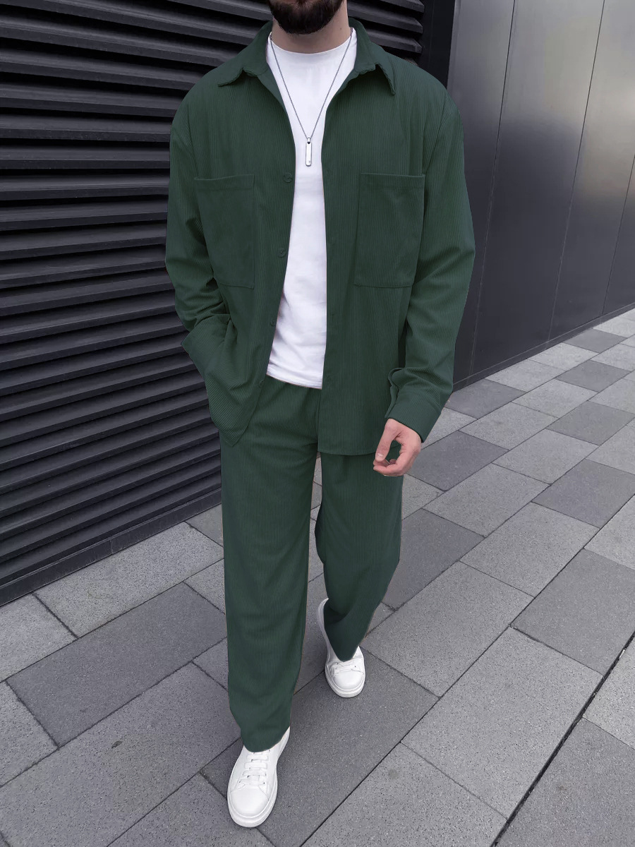 Men's corduroy two-piece outfi – Street Fashion Male recenzja i cena