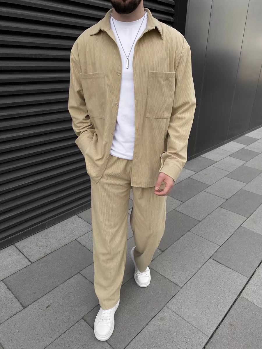 Men's corduroy two-piece outfi – Street Fashion Male recenzja i cena