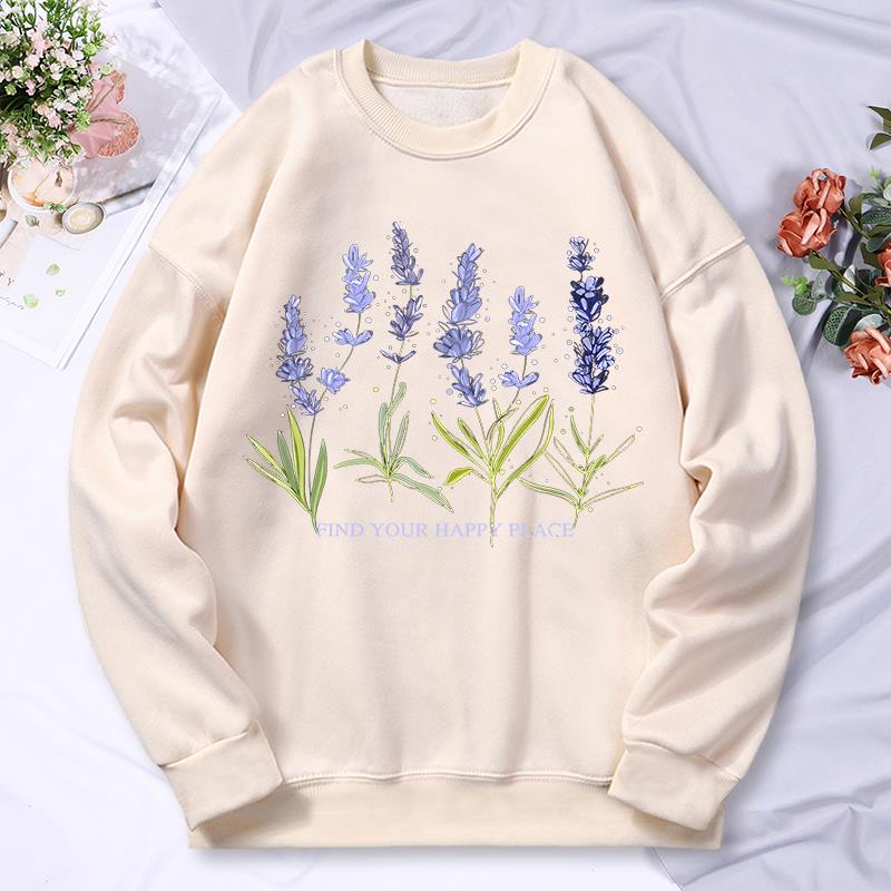 Beautiful Of Lavender Printing – Oversized Crewneck Fleece recenzja i cena