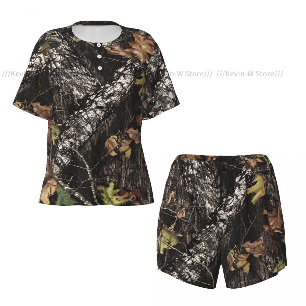 Two piece women's pajama round – Camo Pattern Set recenzja i cena