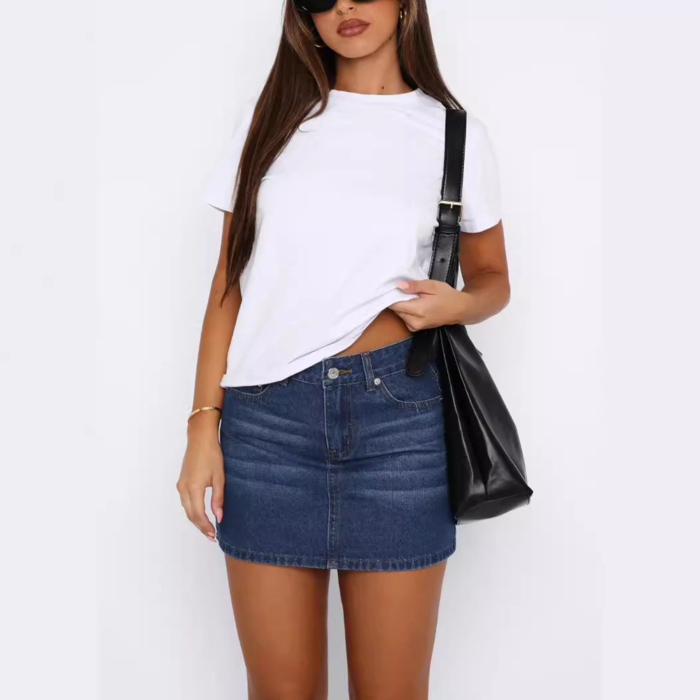 Womens Denim Short Skirts Jean – Street Fashion Denim recenzja i cena