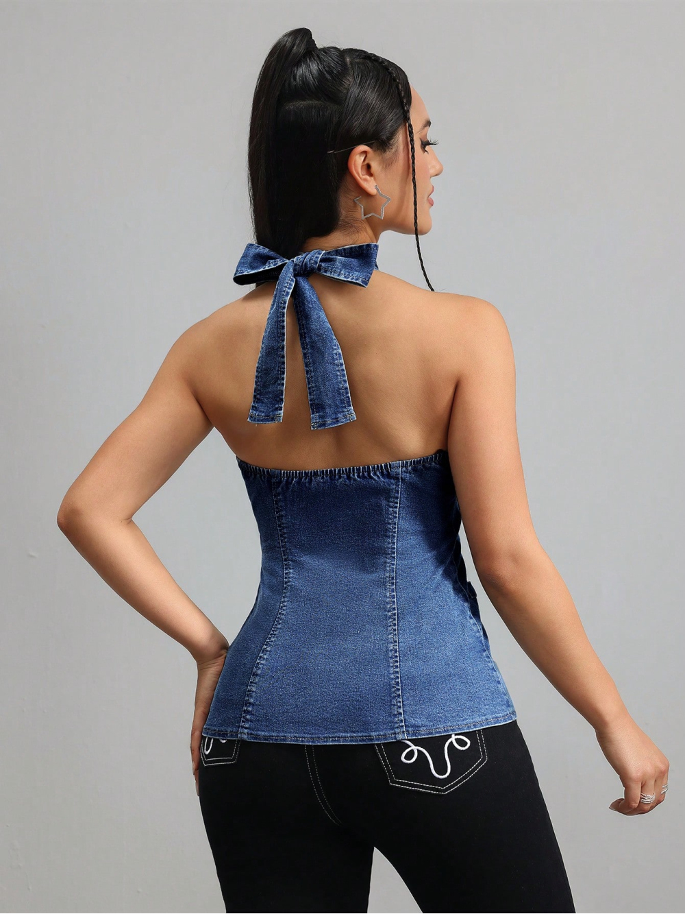 2026 new neck hanging sleevele – Street Fashion Denim recenzja i cena