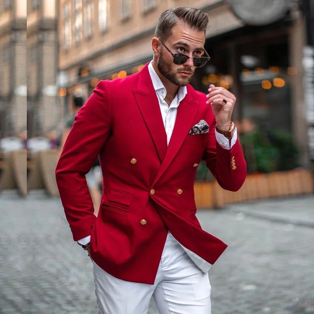 Red Jacket White Pant Double B – Street Fashion Jacket Men recenzja i cena