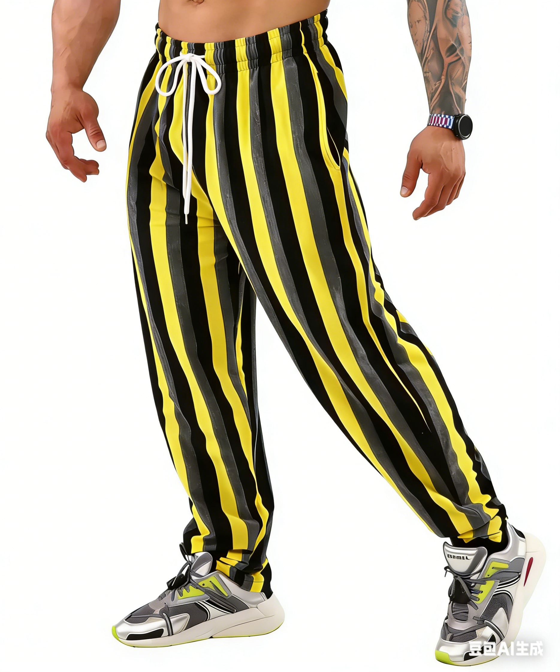 Men's Black Gray Striped Jogge – Running Pant Jogger recenzja i cena