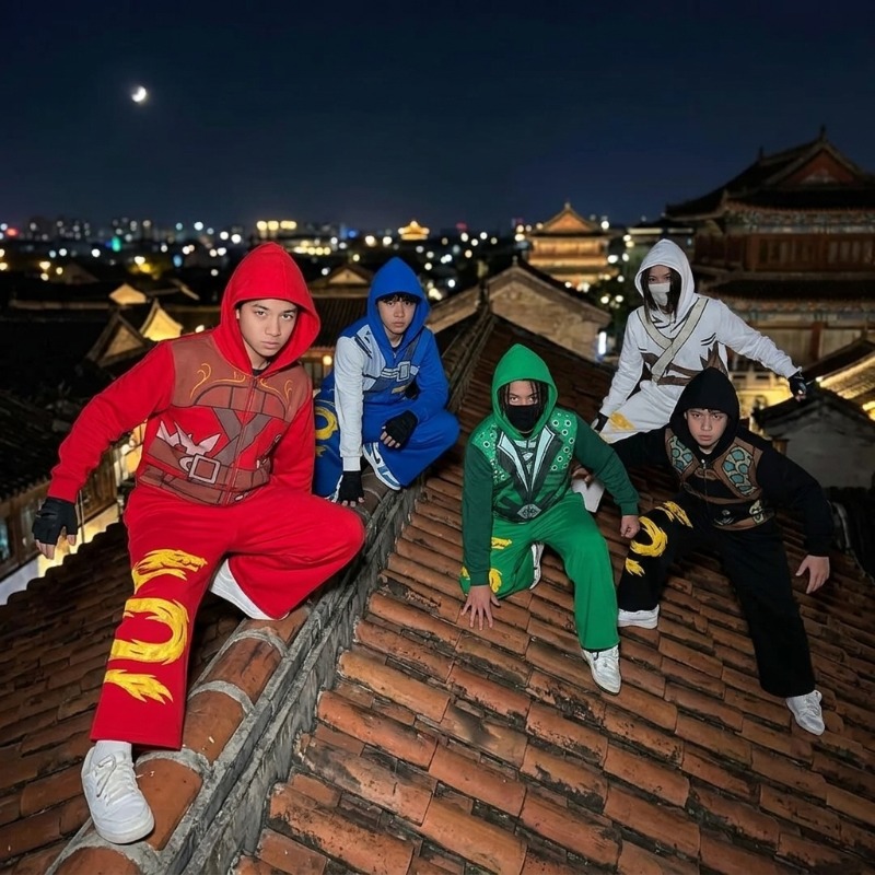 Ninja Warrior Armor Hoodie Set – Street Fashion Male recenzja i cena