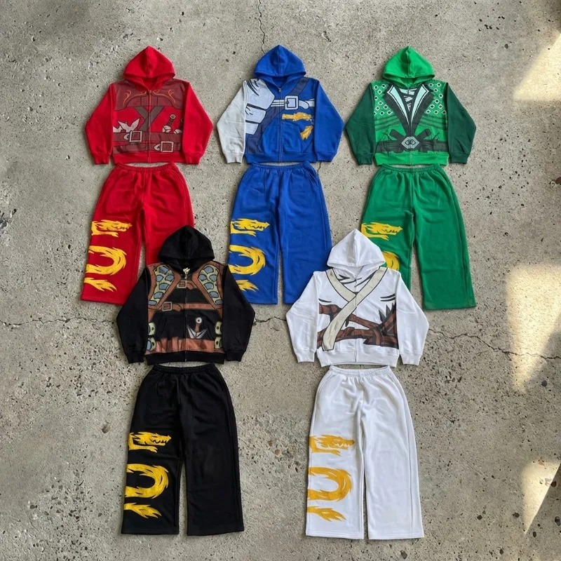 Ninja Warrior Armor Hoodie Set – Street Fashion Male recenzja i cena