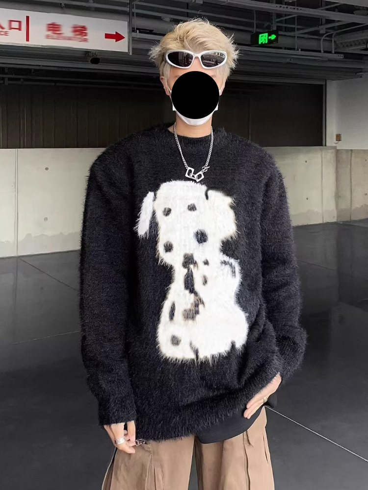 REDDACHIC Dalmatian Print Swea – Oversized Crewneck Fleece recenzja i cena