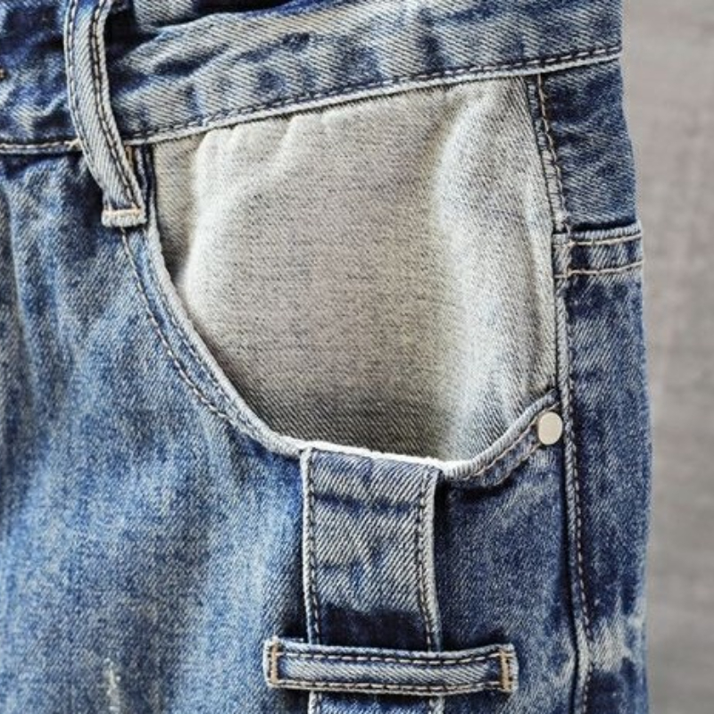 Men's Short Jeans Pants with P – Street Fashion Korea recenzja i cena